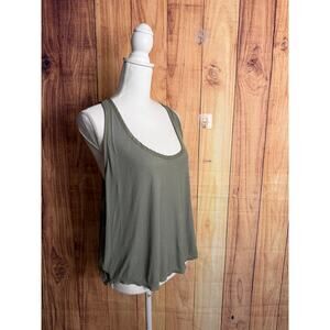 Free People Intimately Ribbed Olive Green Tank Women's Size XL